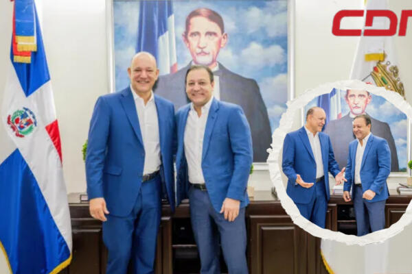 Abel Martínez se reune con nuevo alcalde electo por Santiago,Ulises Rodríguez. Foto CDN Digital