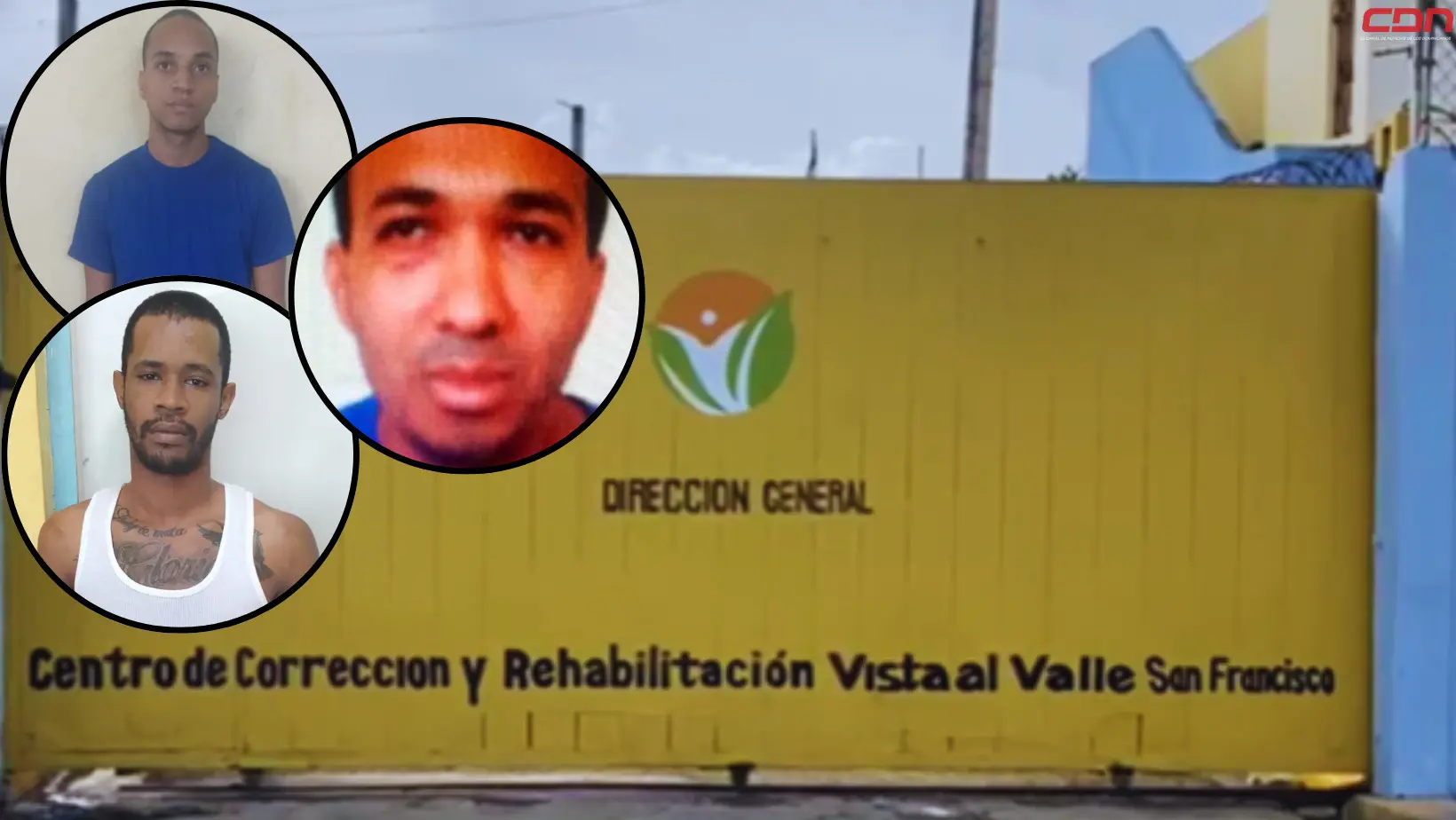 Los tres reclusos que se escaparon de la cárcel del Centro de Corrección y Rehabilitación Vista Al Valle en SFM. Foto: CDN Digital