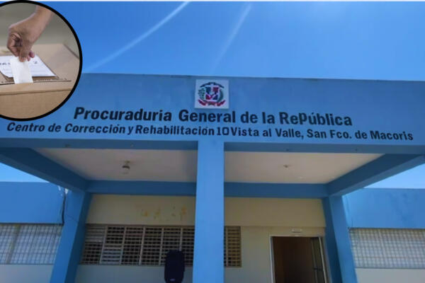 Internos ejercen derecho al voto en el Centro de Corrección y Rehabilitación Vista Al Valle en SFM. Foto: CDN Digital