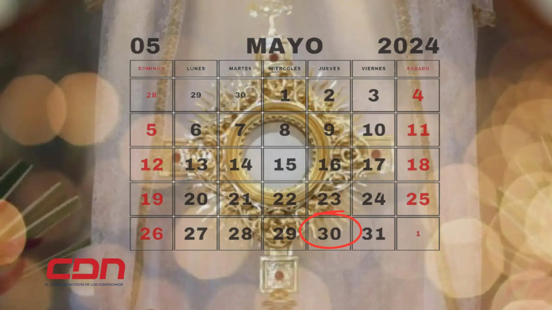 ¿Por qué celebración del Corpus Christi en 2024 será en mayo?