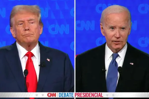 Debate Trump y Biden fue organizado por la cadena CNN (captura de la transmisión)