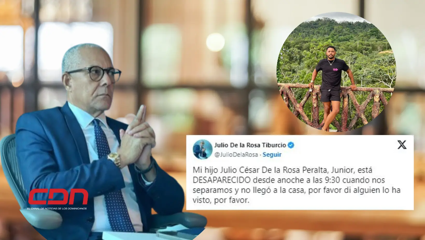 Presidente de Adocco reporta desaparición de su hijo