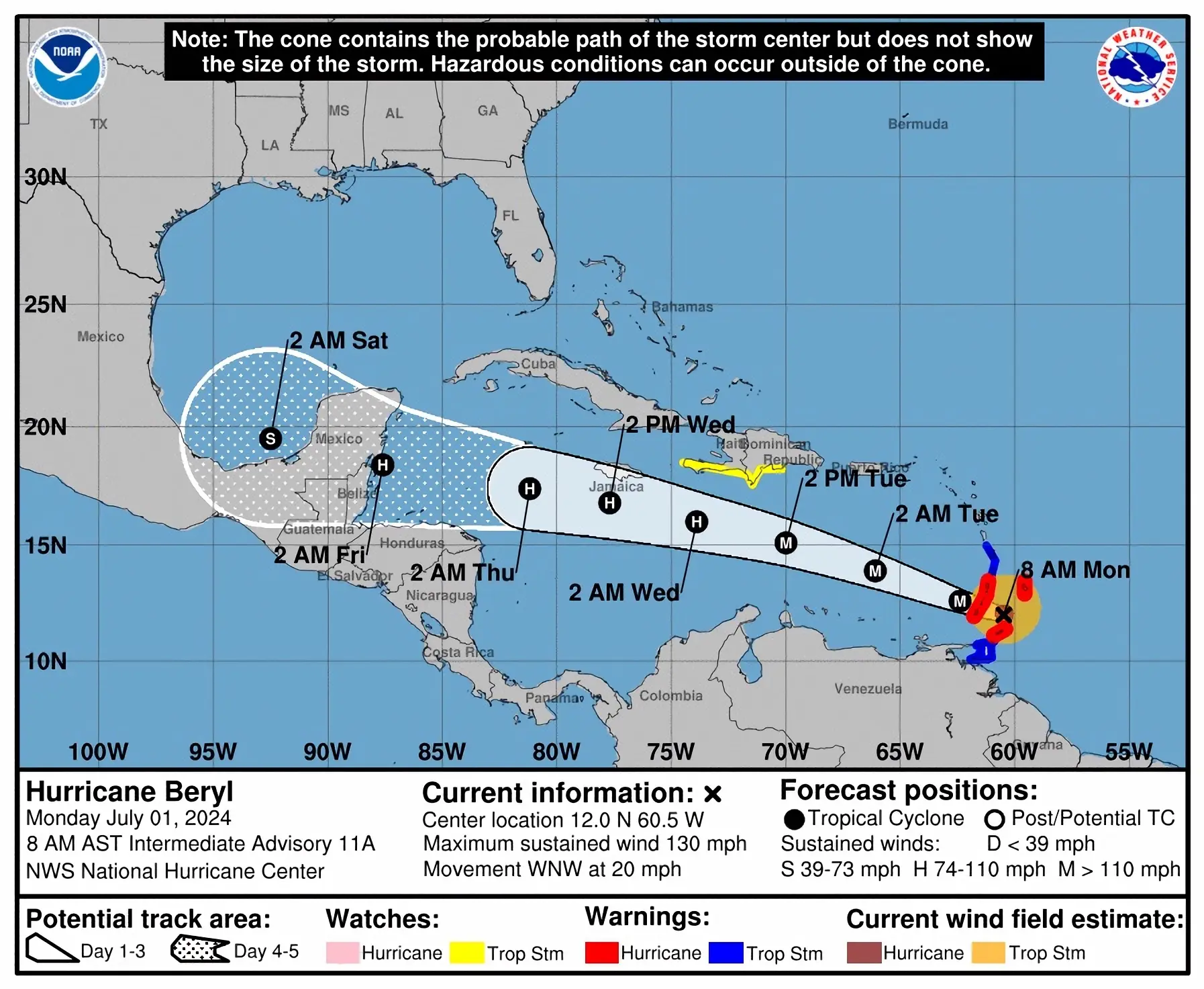 “Grandes daños" huracán Beryl se ensaña con la isla de Granada