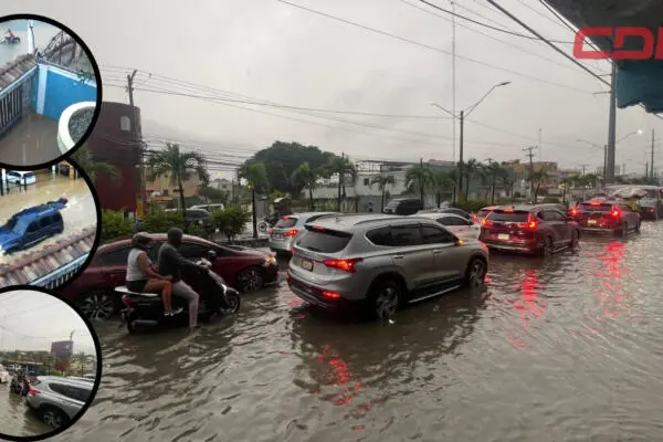 Situación de caos en diferentes puntos del Gran Santo Domingo por las lluvias. Foto CDN Digital