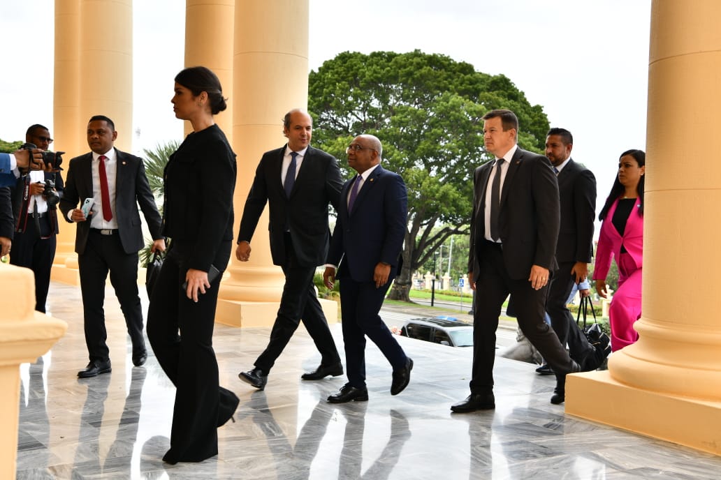 Llegada al Palacio Nacional de Abdulla Shahid, presidente de la Asamblea General de las Naciones Unidas. Foto: Danny Polanco
