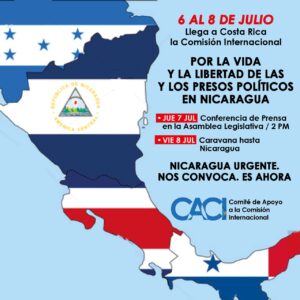 Convocan a supervisar condiciones de presos políticos en Nicaragua