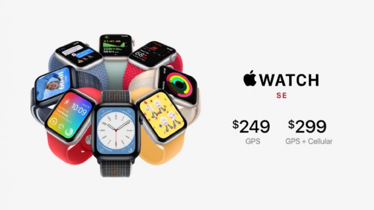 Apple Watch Series SE Otro de los lanzamientos realizados durante el Apple Event es el Apple Watch Series SE, siendo la versión más ligera de esta generación de smartwatch. Dentro de las novedades encontramos un diseño actualizado, nuevos sensores, función de detección de accidentes (choques) y nuevos colores, con un precio inicial de 249 dólares para la versión GPS y de 299 dólares para la versión con GPS + celular.
