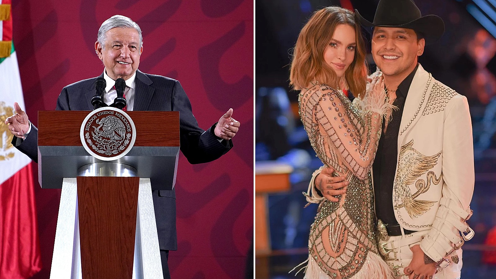 Presidente de México pide reencuentro de Belinda y Christian Nodal