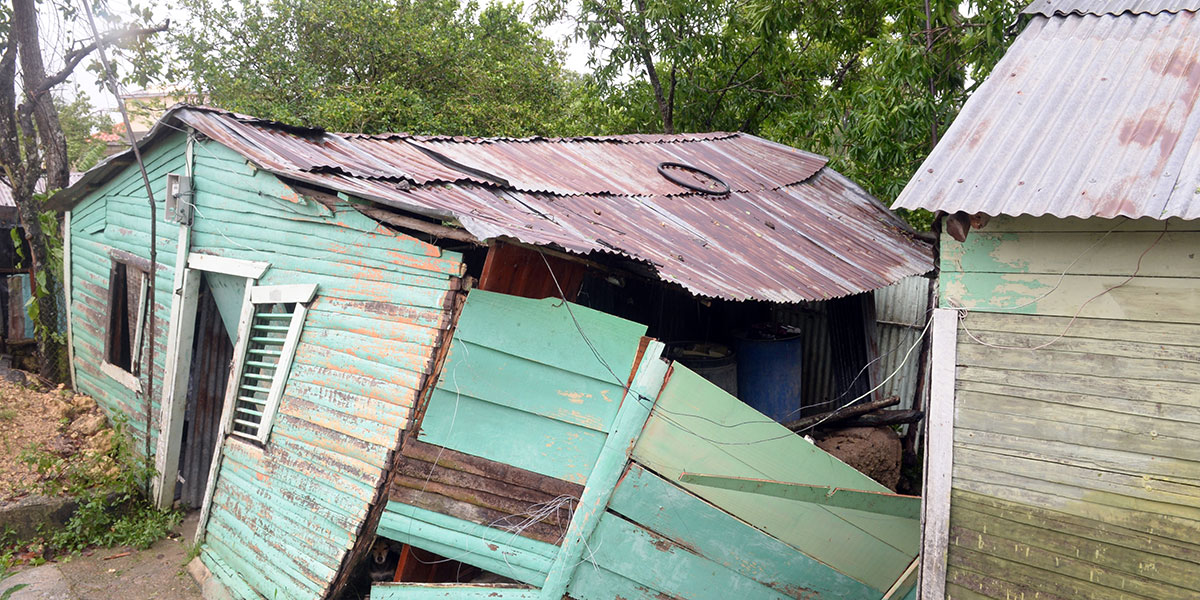 Casa destrozada por el huracán Fiona en el municipio de Ramón Santana en San Pedro de Macorís. Félix de la Cruz