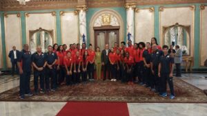 Abinader recibió a las Reinas del Caribe en el Palacio Nacional