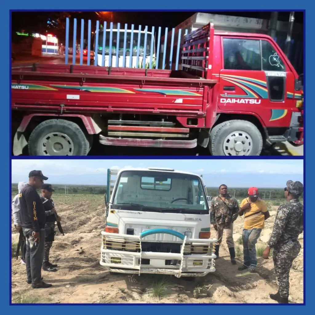 PN recupera en Bahoruco dos camiones robados