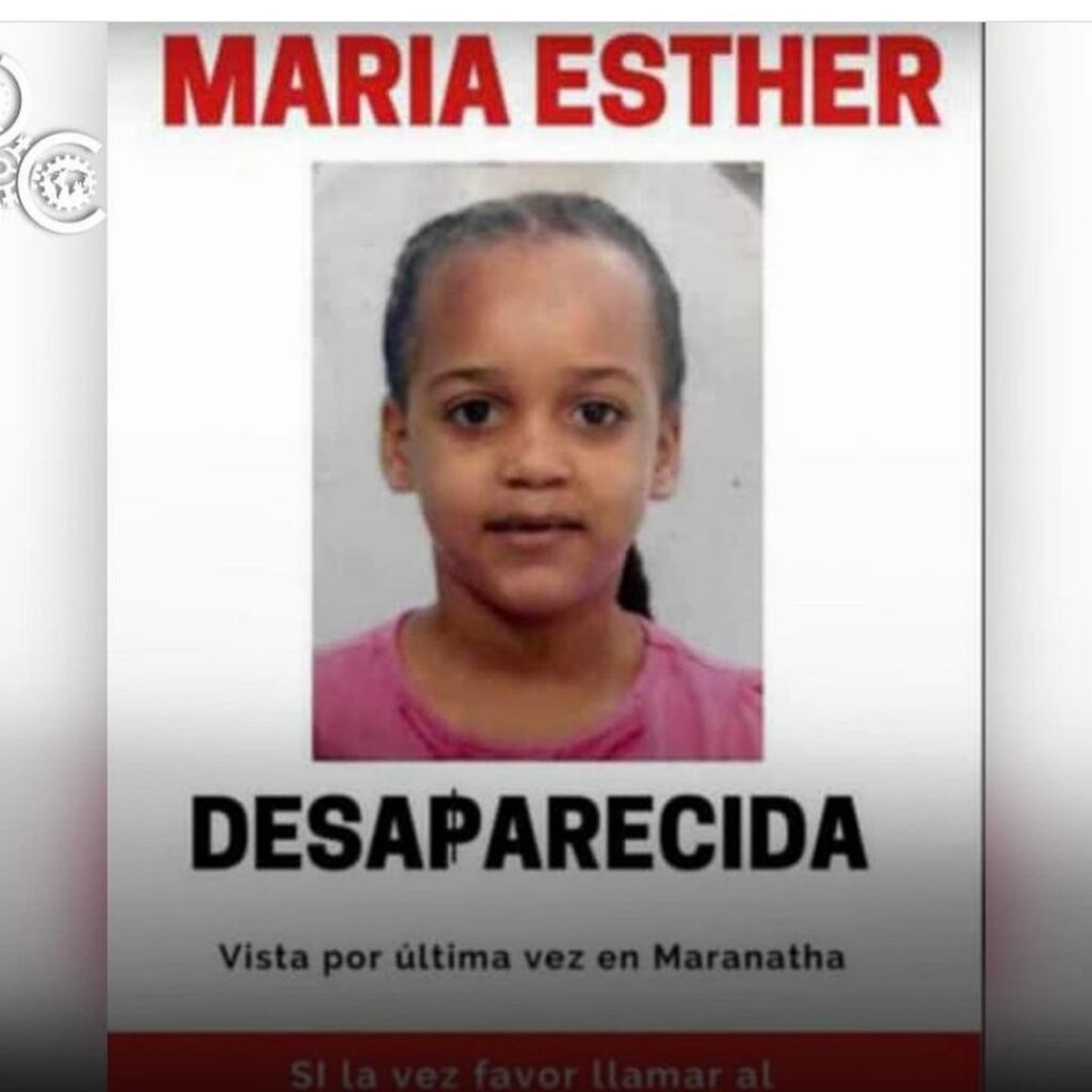 María Ester, la niña que desapareció por 12 horas en Sosúa