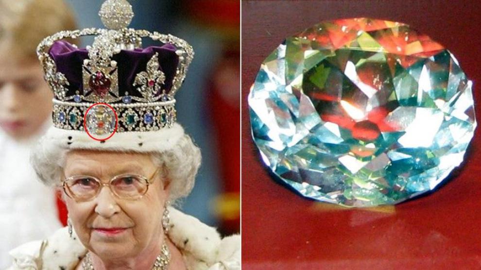 El diamante Koh-i-Noor es uno de los mas grande del mundo y adorna actualmente la corona de la difunta reina madre en Inglaterra.