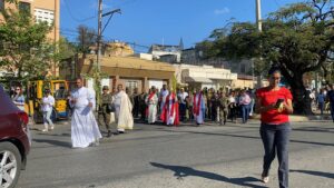 Catedral de Santa Bárbara realiza procesión por el Domingo de Ramos
