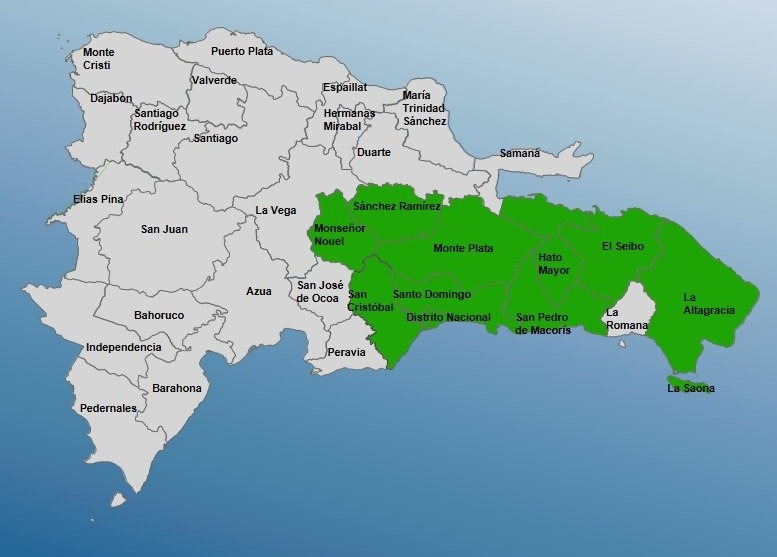 Se mantienen diez provincias en alerta verde por vaguada