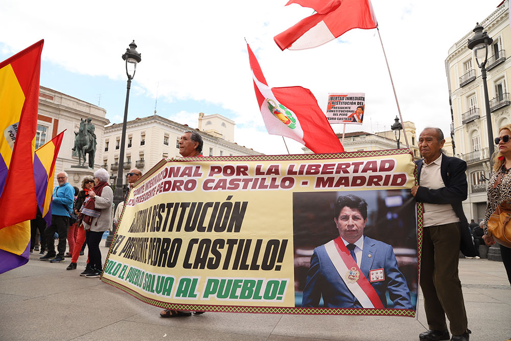 Protesta por libertad de Pedro Castillo.