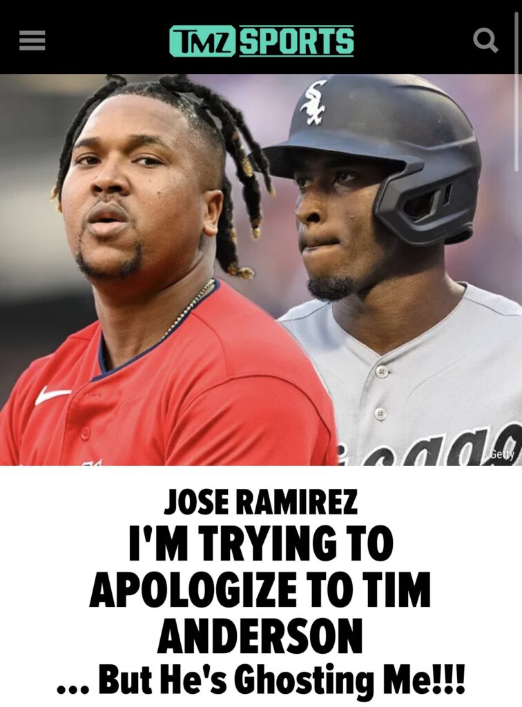 José Ramírez revela que le pidió disculpas a Tim Anderson tras el noqueo