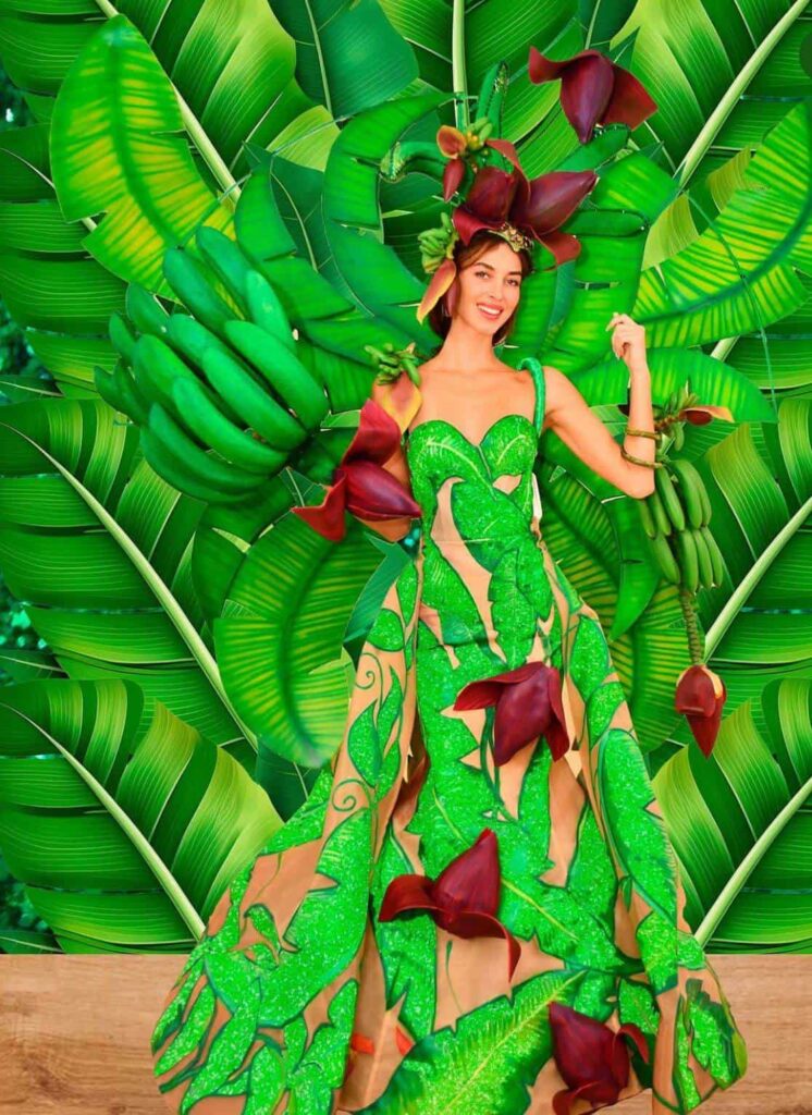 Mariana Downing fue la musa del plátano en el Miss Universo 2023