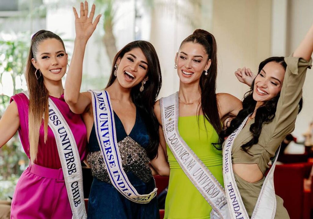 Las representantes al Miss Universo 2023 de Chile, India, RD y Trinidad y Tobago