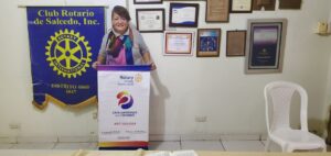 Enegilda Antonia Abud, presidenta del Club Rotario del Municipio de Salcedo