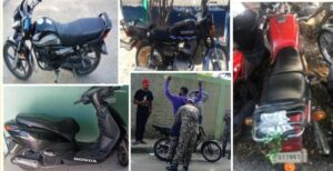 PN apresa dos hombres con motocicletas que supuestamente sustrajeron