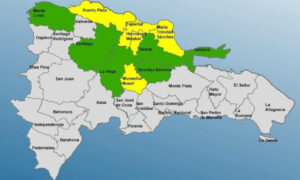 COE: Mapa con las provincias en alerta verde y amarilla