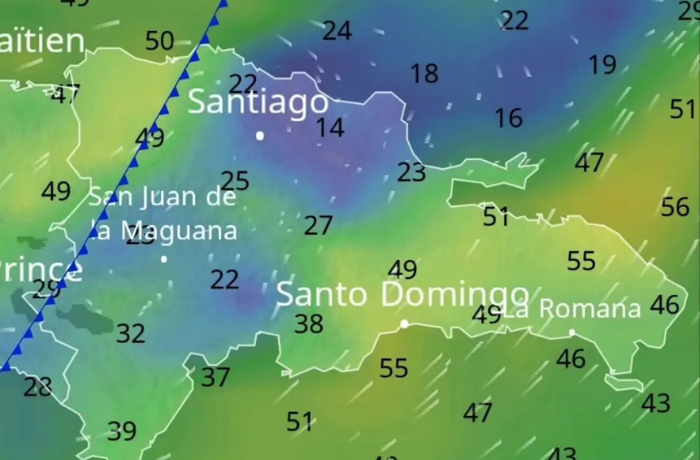 Alertan de fuertes ráfagas de viento en los próximos días en territorio dominicano