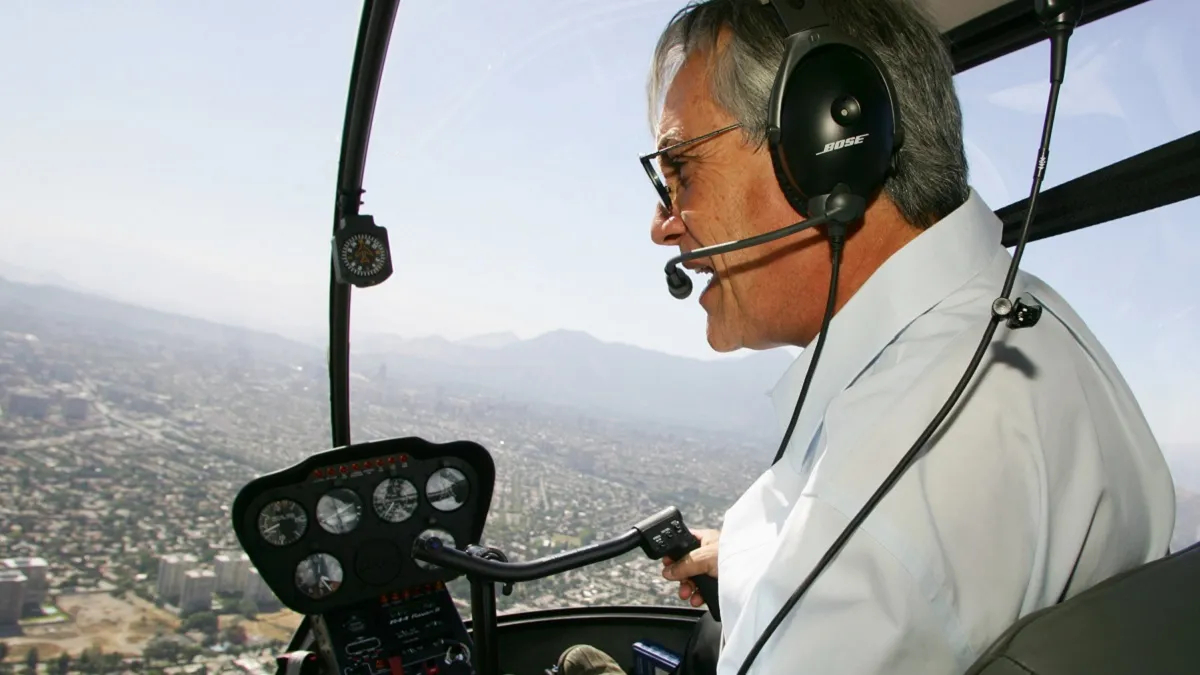 Sebastián Piñera ya había pasado un par de sustos en el helicóptero