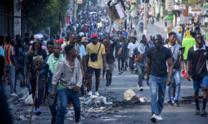 Manifestaciones en Puerto Príncipe, capital de Haití.