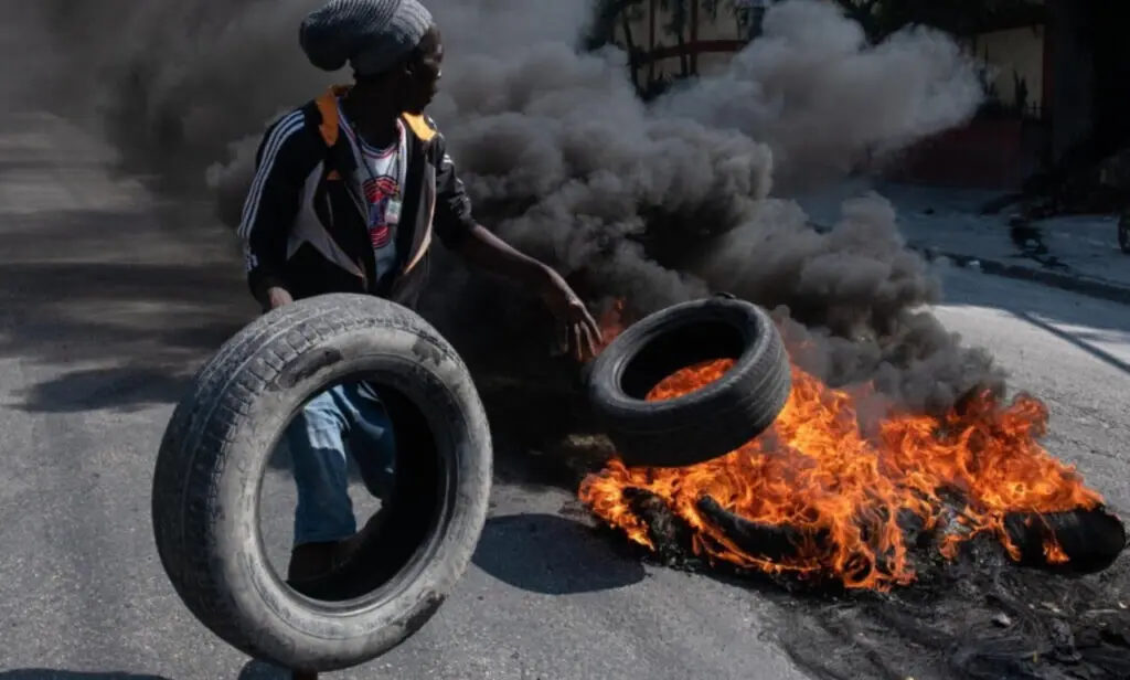 Protesta en Puerto Príncipe, capital de Haití. EFE/ Johnson Sabin