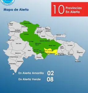Mapa de provincias en alerta | COE