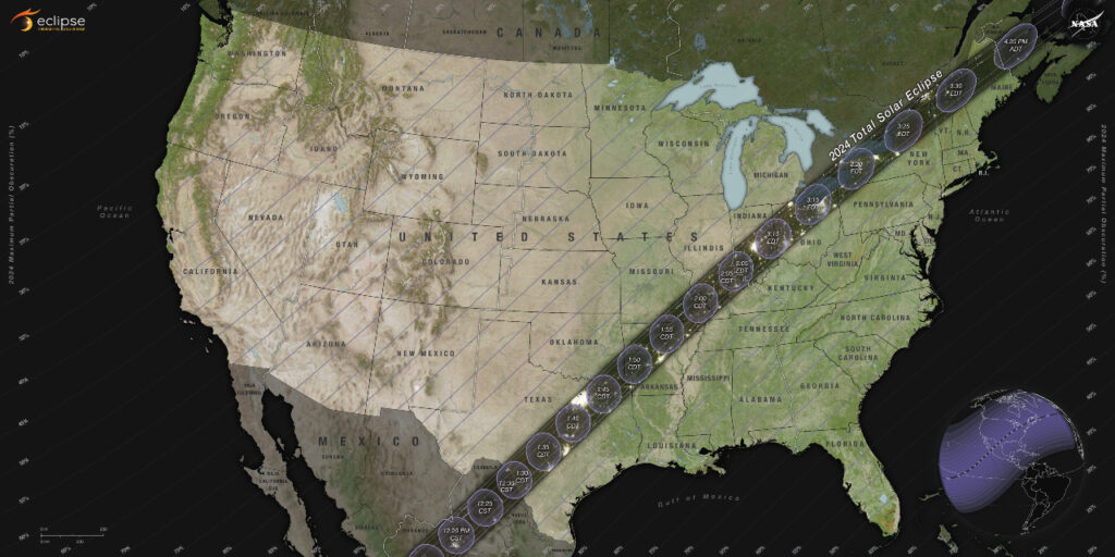 Los tres países que caerán en oscuridad durante el eclipse del 8 de abril