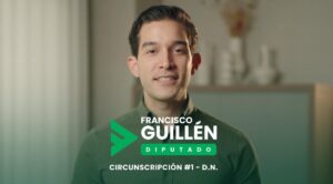 El candidato a diputado por la Circunscripción 1 del Distrito Nacional del partido Fuerza del Pueblo Francisco Guillén