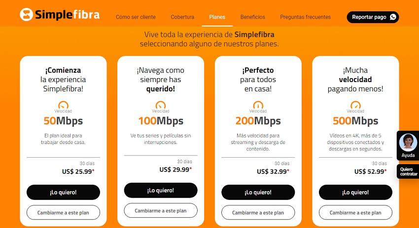 Planes de internet que ofrece SimpleTV en Venezuela y sus precios