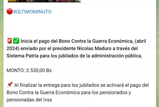 NUEVO Bono de 2.530 bolívares en Venezuela COBRA el monto 2