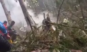 Accidente de helicóptero deja al menos nueve muertos en el norte de Colombia