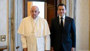 El papa Francisco recibe en el Vaticano a Daniel Noboa