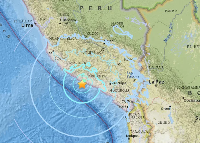 Sismo de magnitud 6,3 frente a las costas de Perú