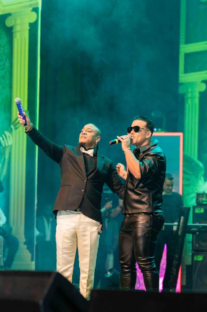 Krisspy performs at the Gran Teatro del Cibao