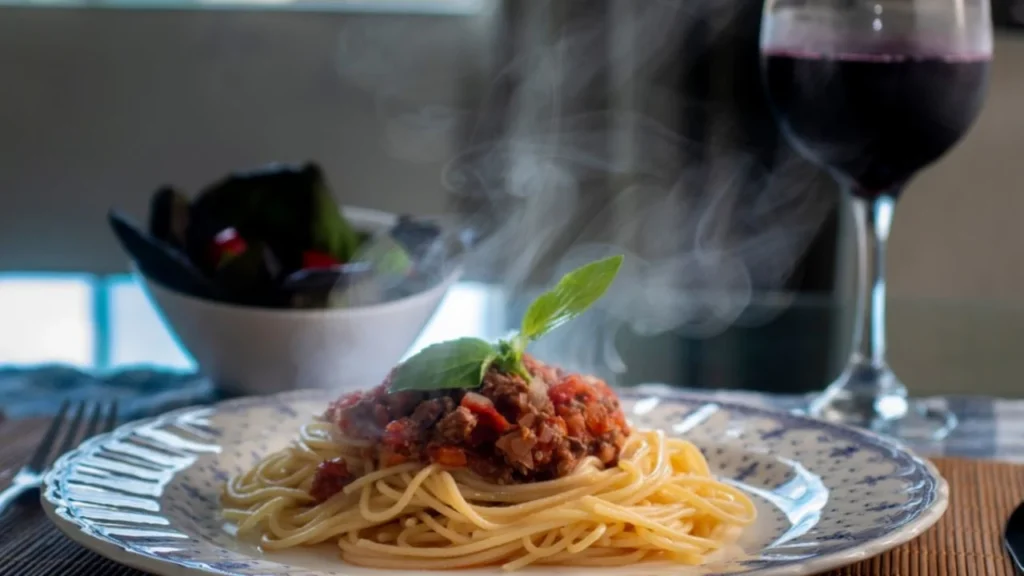 Pasta con salsa boloñesa