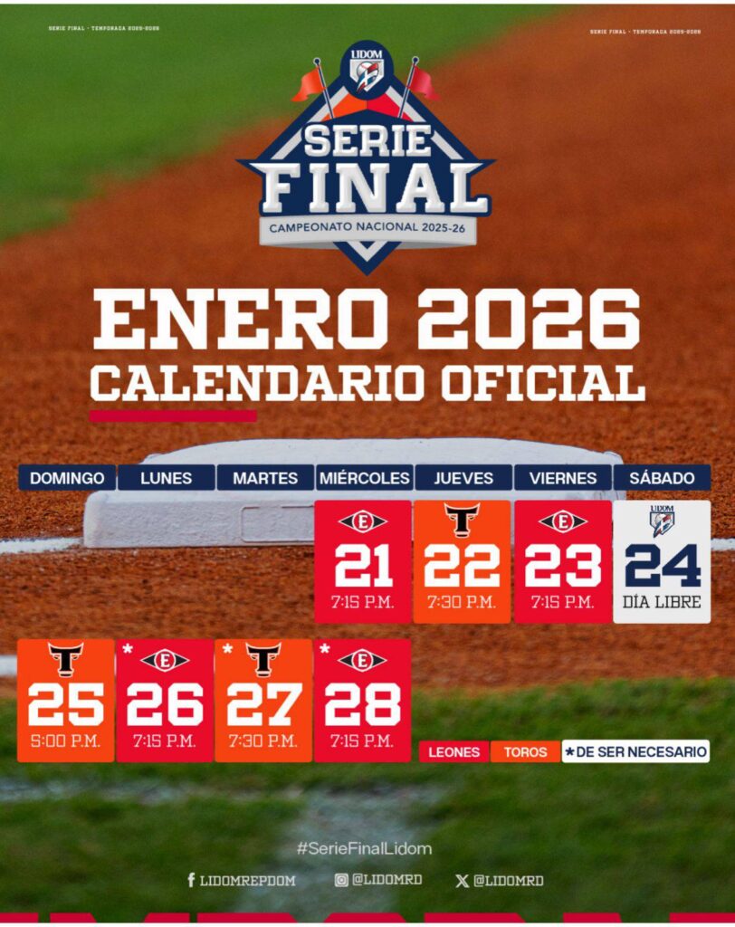 Calendario oficial de la Serie Final de LIDOM