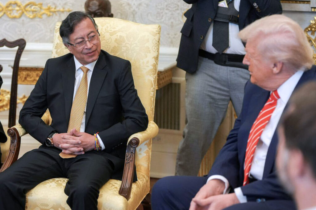 Trump y Petro durante reunión en la Casa Blanca