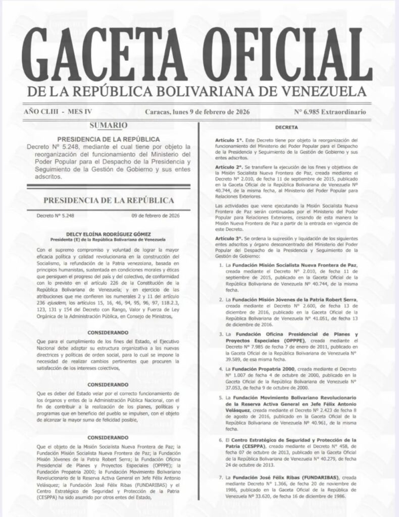Gobierno venezolano reestructura gasto social y elimina misiones
