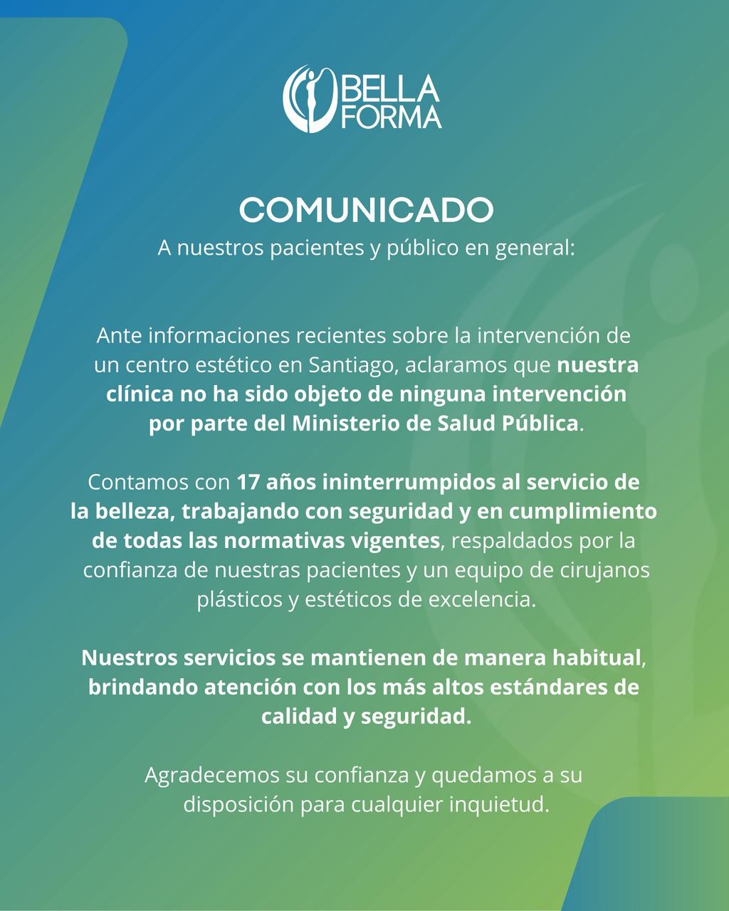 Clínica de Santiago aclara no ha sido intervenida