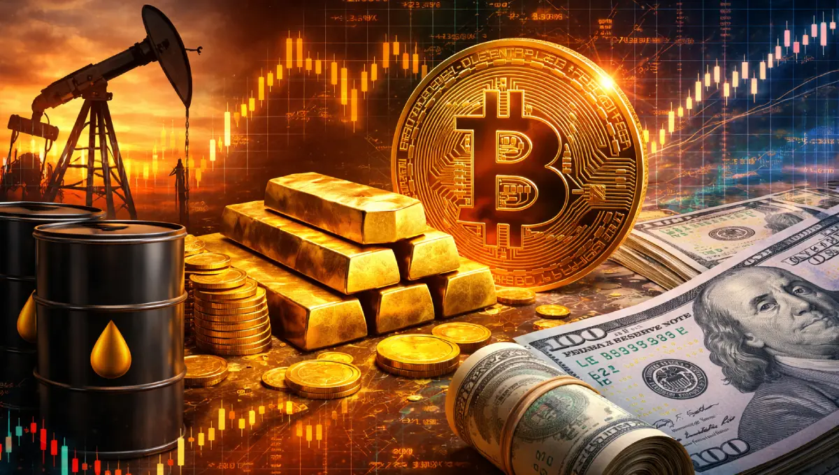 Mercados globales hoy: petróleo, oro, bitcoin y dólar