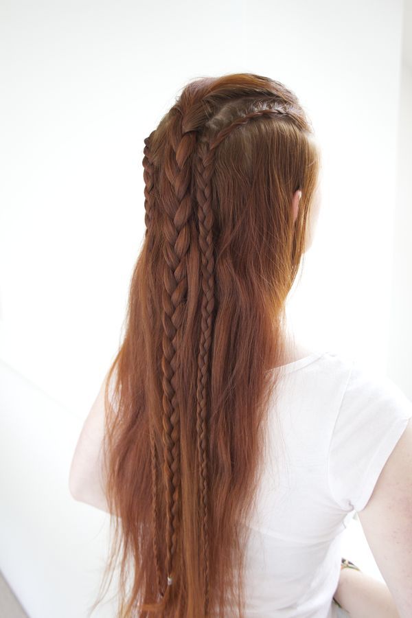 Trenzas holandesas con mini trenzas decorativas